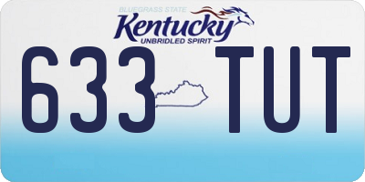 KY license plate 633TUT