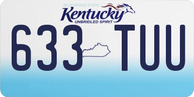 KY license plate 633TUU