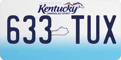KY license plate 633TUX