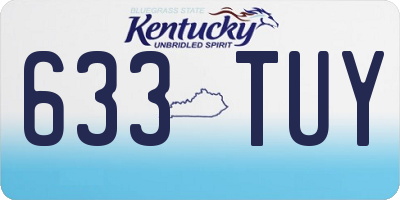 KY license plate 633TUY
