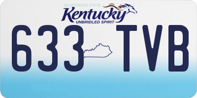 KY license plate 633TVB
