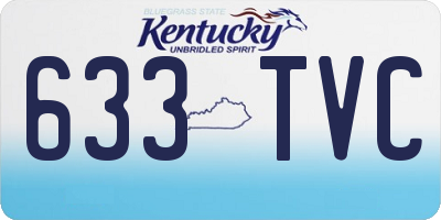 KY license plate 633TVC