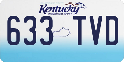 KY license plate 633TVD