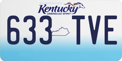 KY license plate 633TVE