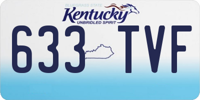 KY license plate 633TVF