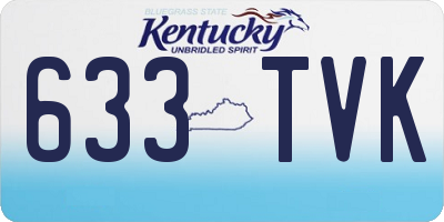 KY license plate 633TVK