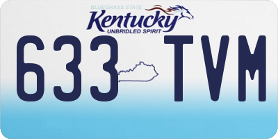 KY license plate 633TVM