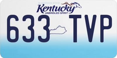 KY license plate 633TVP