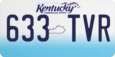 KY license plate 633TVR
