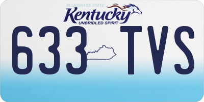 KY license plate 633TVS