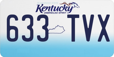 KY license plate 633TVX