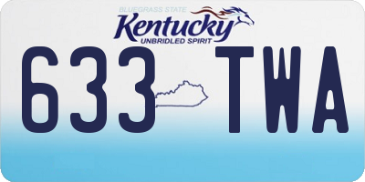 KY license plate 633TWA