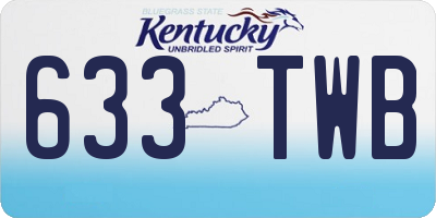 KY license plate 633TWB
