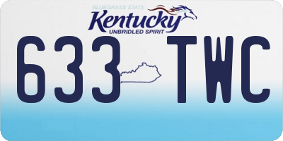 KY license plate 633TWC