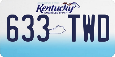 KY license plate 633TWD