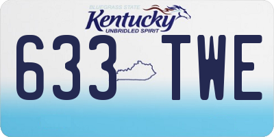 KY license plate 633TWE