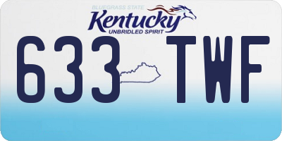 KY license plate 633TWF