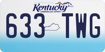 KY license plate 633TWG