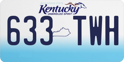 KY license plate 633TWH