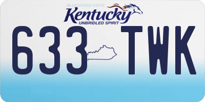 KY license plate 633TWK