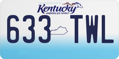 KY license plate 633TWL