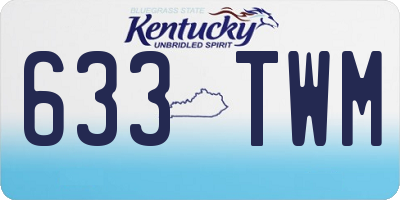 KY license plate 633TWM