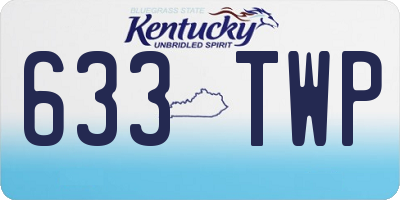 KY license plate 633TWP