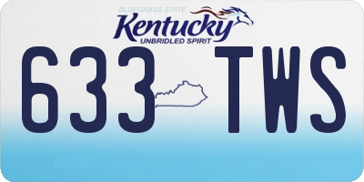 KY license plate 633TWS