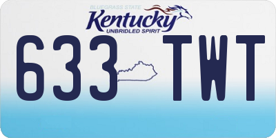KY license plate 633TWT