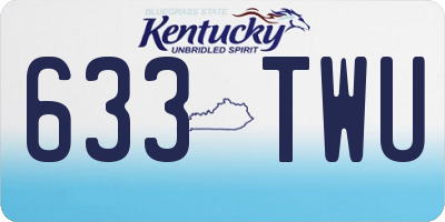 KY license plate 633TWU
