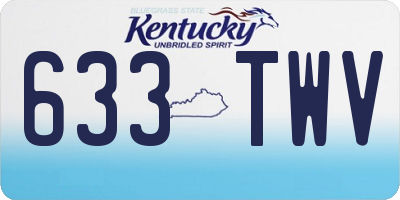 KY license plate 633TWV