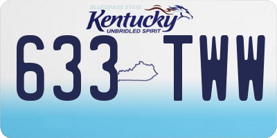 KY license plate 633TWW