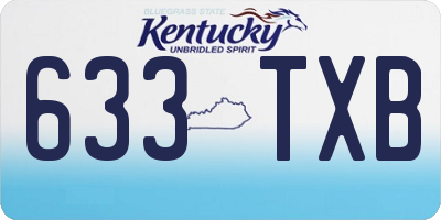 KY license plate 633TXB
