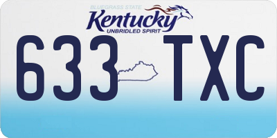 KY license plate 633TXC