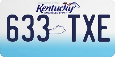 KY license plate 633TXE