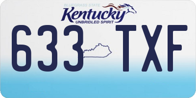 KY license plate 633TXF