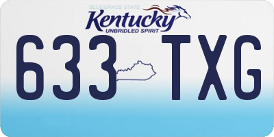 KY license plate 633TXG