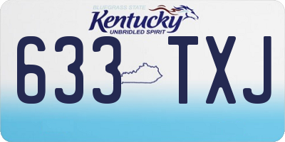 KY license plate 633TXJ
