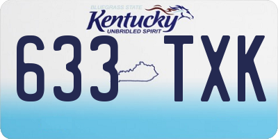 KY license plate 633TXK