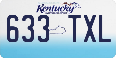 KY license plate 633TXL