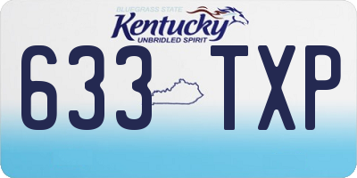 KY license plate 633TXP