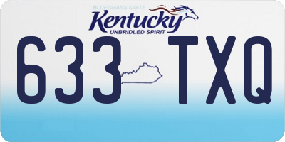 KY license plate 633TXQ