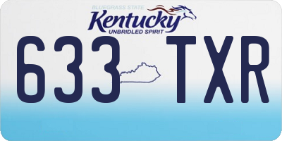 KY license plate 633TXR