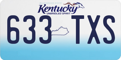 KY license plate 633TXS