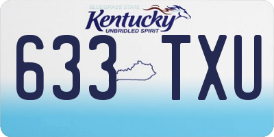KY license plate 633TXU