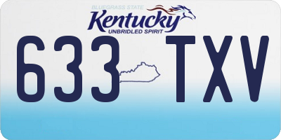 KY license plate 633TXV