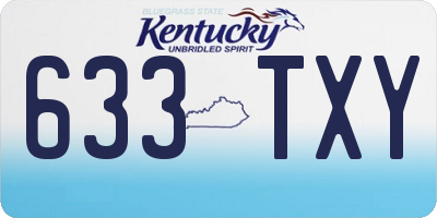 KY license plate 633TXY