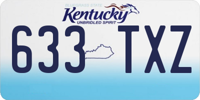 KY license plate 633TXZ