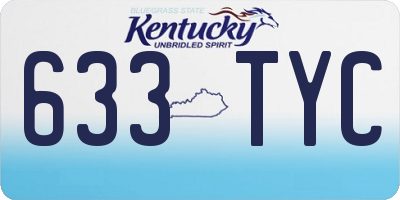 KY license plate 633TYC