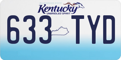 KY license plate 633TYD